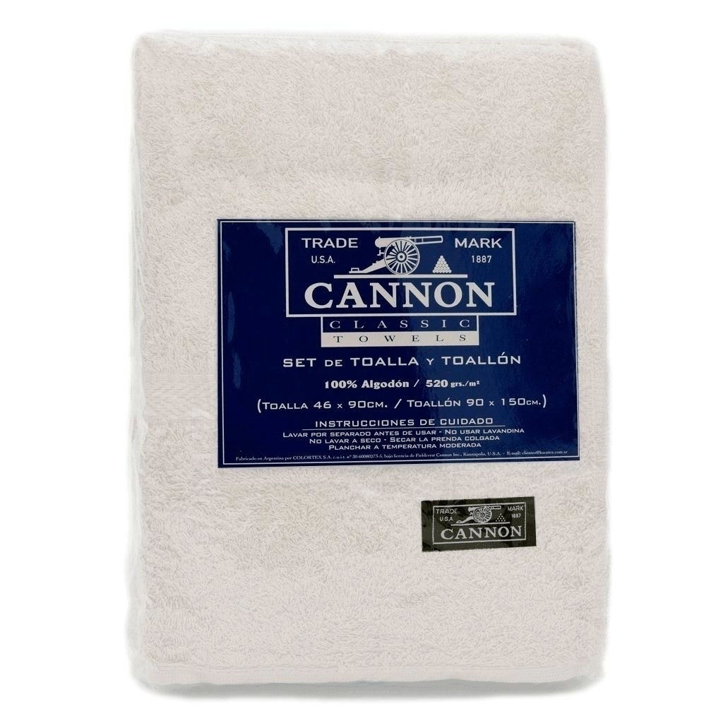 Juego de Toalla y Toallon Cannon 520 G. Colores