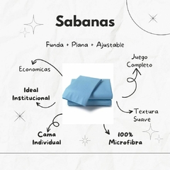 Juego de Sábanas Microfibra 1 1/2 Plazas - comprar online
