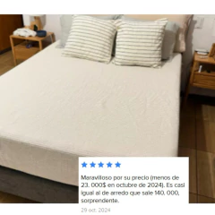 Cubrecama Nido de Abeja Crudo 70% Algodón 30% Poliéster 1 Plaza y Media - tienda online