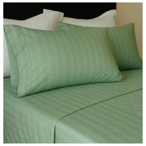 Juego de Sábanas Hotel Dobby 300 Hilos 100% Algodón Queen Size - comprar online