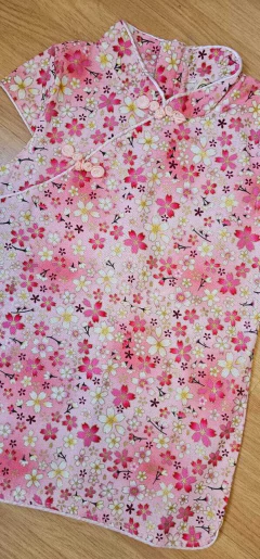 Vestido infantil (Qipao) Jardim de Sakuras - loja online