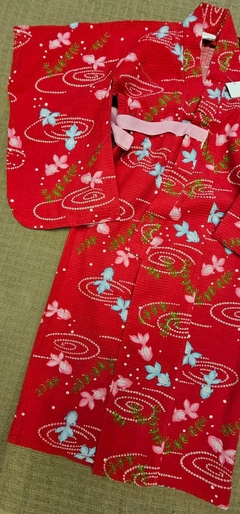 Imagem do Yukata infantil Vermelha Fundo do Mar