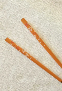 Hashi para cabelo em madeira Flor cerejeira - Cores diversas - comprar online