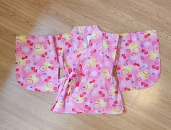 Yukata Infantil em Algodão Peixinhos e sakuras - 2 a 3 anos - Rosa na internet