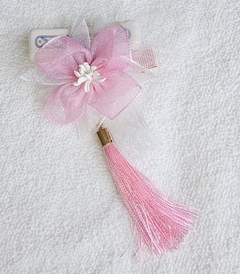Kanzashi Acessório para cabelo com Pingente Rosa - comprar online