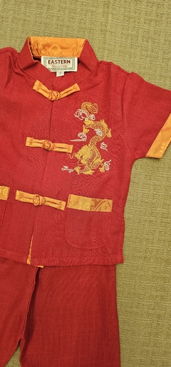 Conjunto Oriental Infantil Vermelho com Dragão na internet