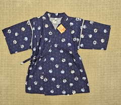 Kimono infantil em algodão Japonês Leques e Dinossauros - comprar online