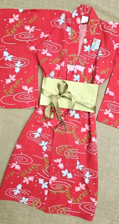 Yukata infantil Vermelha Fundo do Mar - Kimonos Liberdade