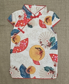 Vestido infantil Algodão Leques e sombrinhas - Kimonos Liberdade