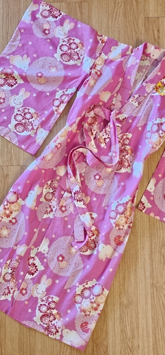 Yukata em Algodão Japonês Rosa Escuro na internet