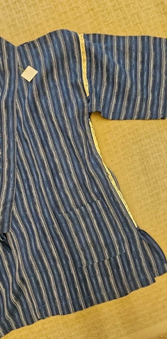 Kimono Japonês Jimbei SIJIRAORI Infanto- Juvenil - Azul - Kimonos Liberdade