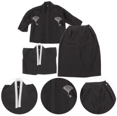 Conjunto Infantil Haori e Hakama Preto - Samurai na internet
