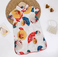 Imagem do Vestido infantil Algodão Leques e sombrinhas