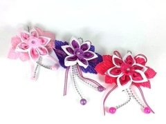 Kanzashi Flor De Cabelo Oriental Roxo - comprar online