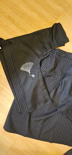 Conjunto Infantil Haori e Hakama Preto - Samurai