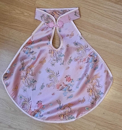 Frente Única Oriental Com Estampa De Dragão E Fênix - Rosa - Kimonos Liberdade