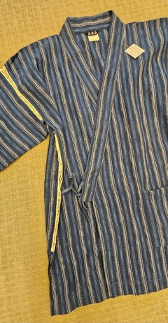 Kimono Japonês Jimbei SIJIRAORI Infanto- Juvenil - Azul - loja online