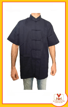 Blusa Masculina De Algodão Lisa - Azul Marinho