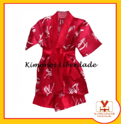 Conjunto Infantil De Cetim - Vermelho * na internet