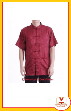 Blusa Masculina Cetim Com Estampa Circulo Dragão - comprar online