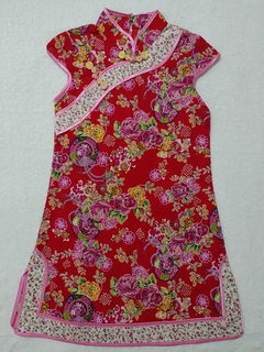 Vestido Oriental infantil vermelho