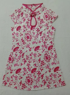 Vestido Infantil Branco Florido