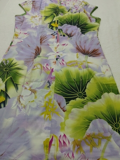 Vestido curto Oriental Verde Flor da Fortuna - loja online