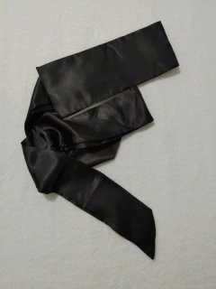 Faixa De Cetim Larga Para Cintura - Preta na internet