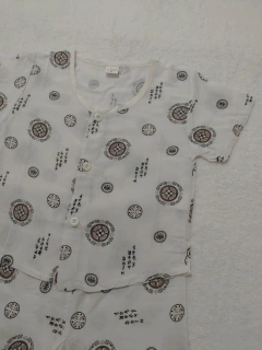 Conjunto oriental infantil em algodão Branco - comprar online