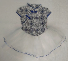 Vestido Infantil Com Estampas De Flores Azul - comprar online
