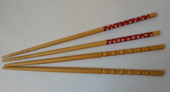Hashi Para Cabelo Em Madeira - Kit 2 Pares - Modelo 21