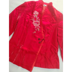 Blusa Manga Longa Oriental Com Estampa De Flor Bordada - comprar online