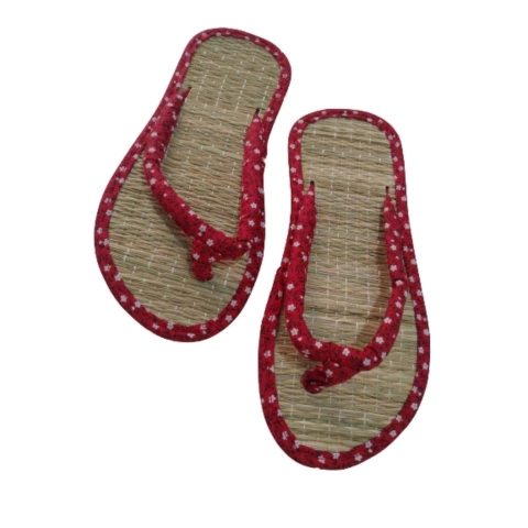 Chinelo Oriental Com Estampa De Flores - Marsala