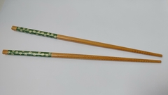 Hashi Para Cabelo Em Madeira - Kit 1 Par / Verde