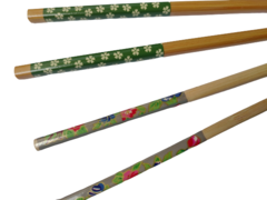 Hashi Para Cabelo Em Madeira - Kit 2 Pares - Verde - comprar online