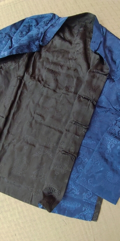 Blusa oriental chinesa Dupla Face - AZUL e PRETO na internet