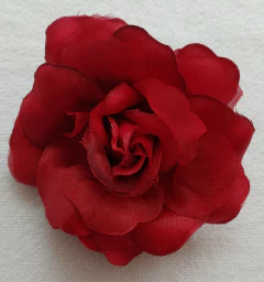 Enfeite De Flor Para Cabelo - Vermelho escuro