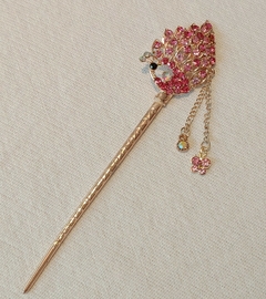Palito Hashi em metal com brilhantes - modelo 1