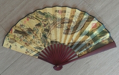 Leque Grande Oriental De Bambu - Paisagem - modelo 21