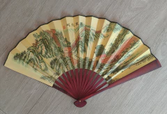 Leque Grande Oriental De Bambu - A Grande Muralha da China