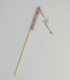 Palito Hashi Oriental Para Cabelo - Branco