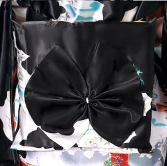 Yukata Feminina Preta Com Estampa De Gueixa - loja online