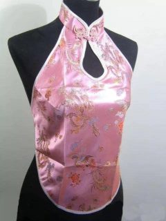 Frente Única Oriental Com Estampa De Dragão E Fênix - Rosa
