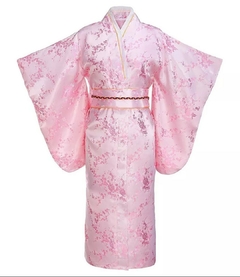 Yukata Feminina Com Estampa Flor De Cerejeira - Rosa - comprar online