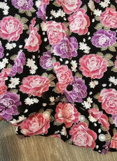 Macacão estilo Kimono para bebê em algodão Japonês - Kimonos Liberdade