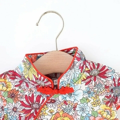 Imagem do Vestido Infantil Oriental em algodão - Flores