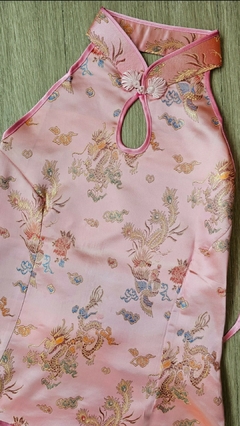 Frente Única Com Estampa Dragão e Fênix Rosa - Modelo 2 - comprar online