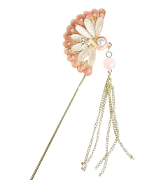 Palito Hashi em metal com brilhantes - modelo 3 - Kimonos Liberdade