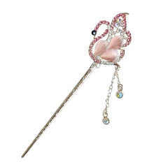 Palito Hashi em metal com brilhantes - modelo 9 - Kimonos Liberdade