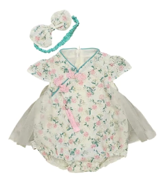 Vestido Body oriental Balonê Infantil com Tule